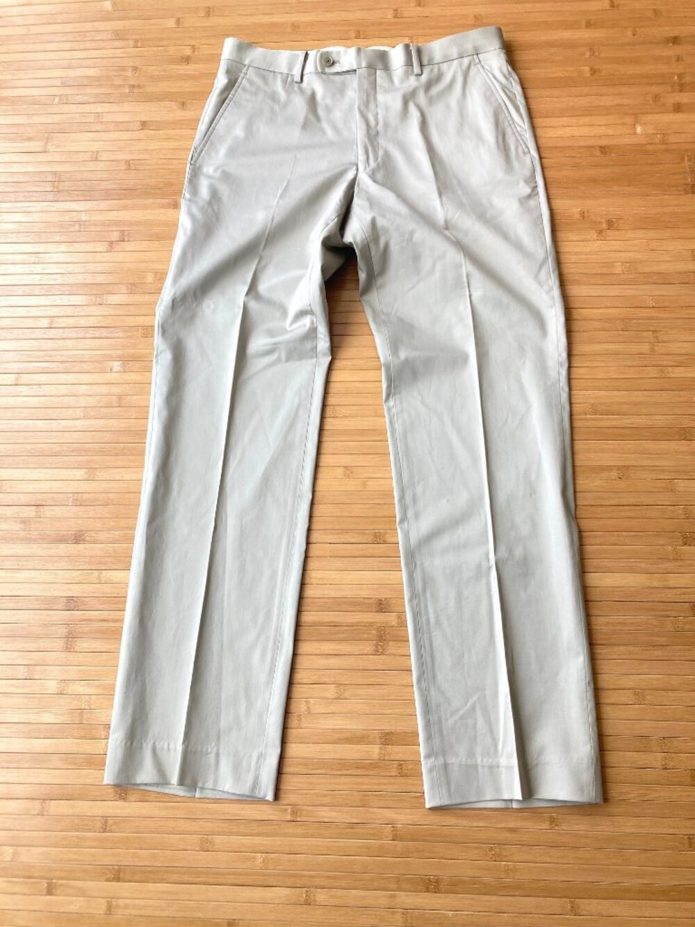 John Varvatos USA Thompson Pants Flat Front Cotton Blend Mens 33R Gray